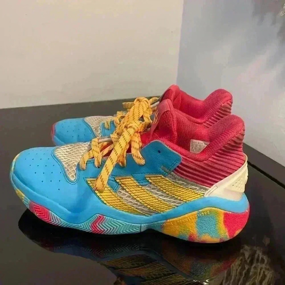 Adidas Harden Stepback J Shoes FY2983 Men Size 6 Cyan Solar Gold
